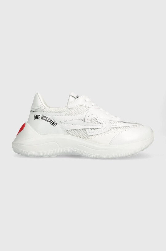 Love Moschino sneakers textil alb JA15366G1IIQA10A