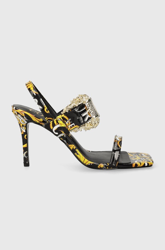 Versace Jeans Couture sandali Emily finta pelle fiore nero 76VA3S71.ZS366.G89