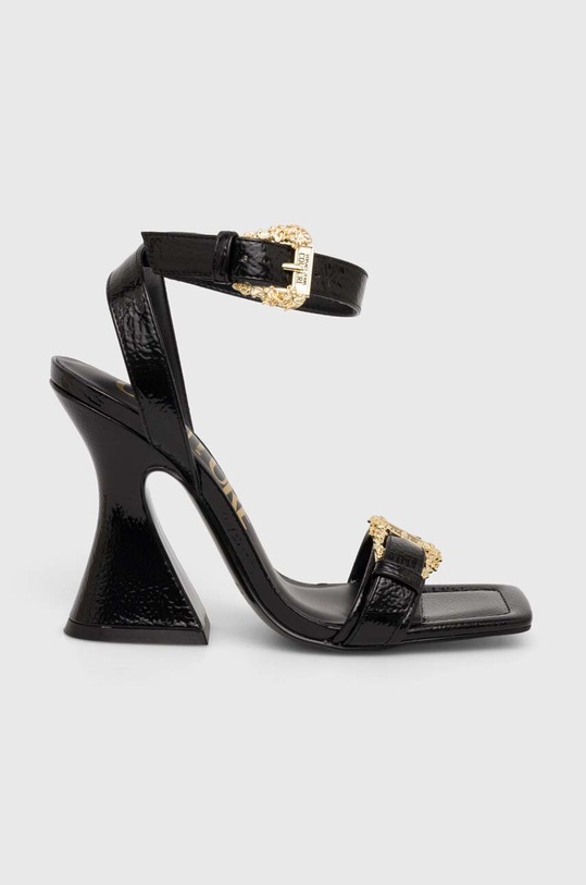 Sandály Versace Jeans Couture Kirsten imitace lakované kůže černá 76VA3S36.ZS539.899