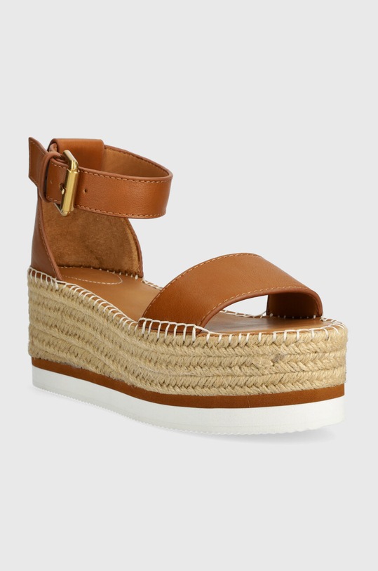 Kožené sandály See by Chloé Glyn SB32201A.533 hnědá SS24