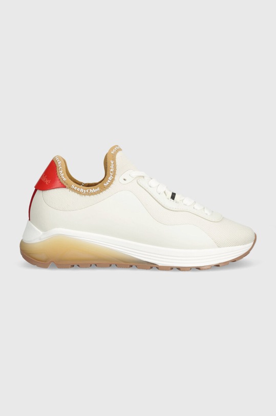 See by Chloé sneakers Brett pelle fiore beige SB38181A.101
