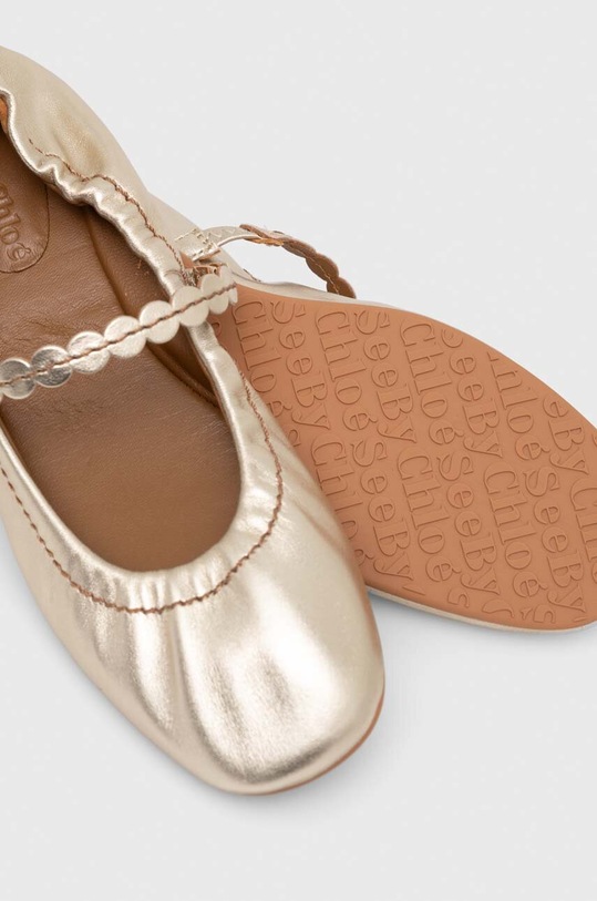 Kožne balerinke See by Chloé Kaddy SB42030A.056 zlatna