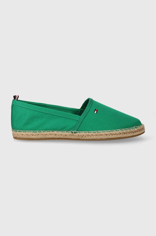 Tommy Hilfiger espadryle BASIC TOMMY FLAT ESPADRILLE tekstylny zielony FW0FW06497