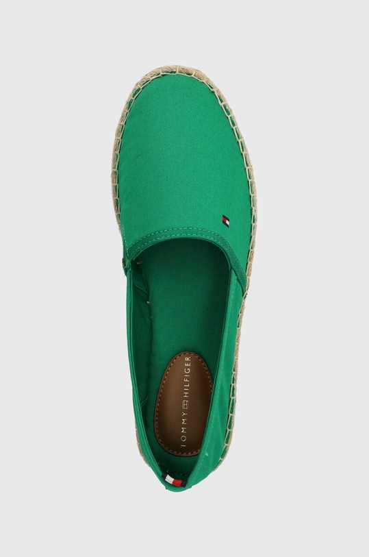 Tommy Hilfiger espadryle BASIC TOMMY FLAT ESPADRILLE zielony FW0FW06497