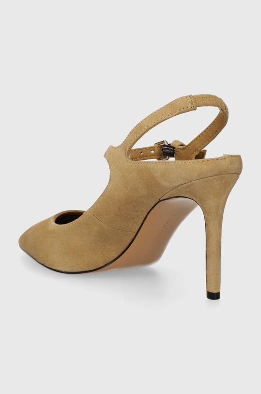 Взуття Замшеві туфлі Tommy Hilfiger TH POINTY STRAP HEEL FW0FW07693 бежевий