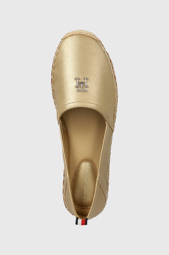 Tommy Hilfiger espadryle skórzane TH GOLD FLAT ESPADRILLE złoty FW0FW07694