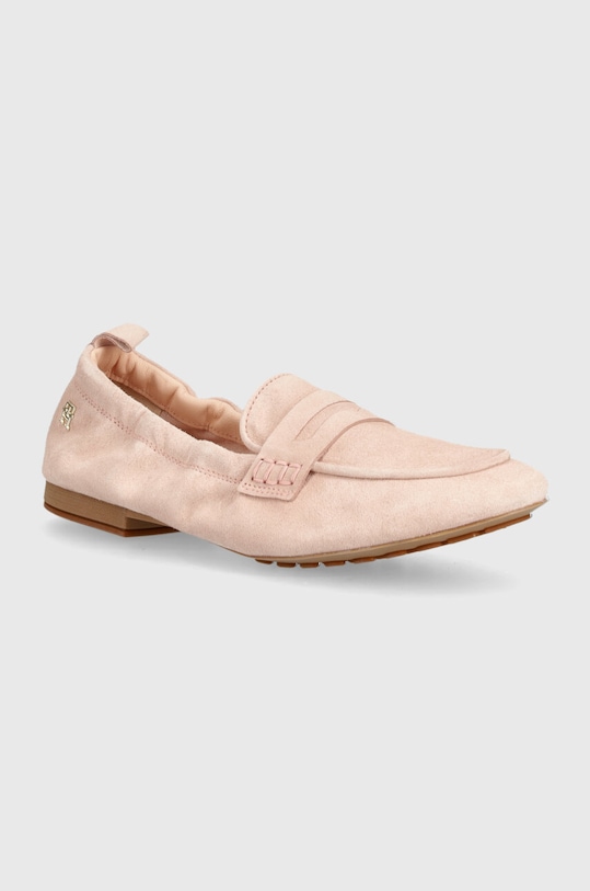 Tommy Hilfiger mokasyny zamszowe TH SUEDE MOCCASIN płaski różowy FW0FW07714