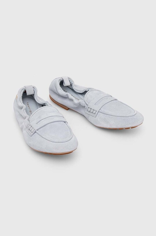 Tommy Hilfiger mokasyny zamszowe TH SUEDE MOCCASIN FW0FW07714 niebieski SS24