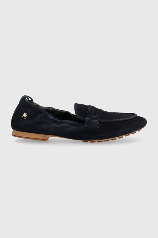 Замшеві мокасини Tommy Hilfiger TH SUEDE MOCCASIN FW0FW07714 темно-синій SS24