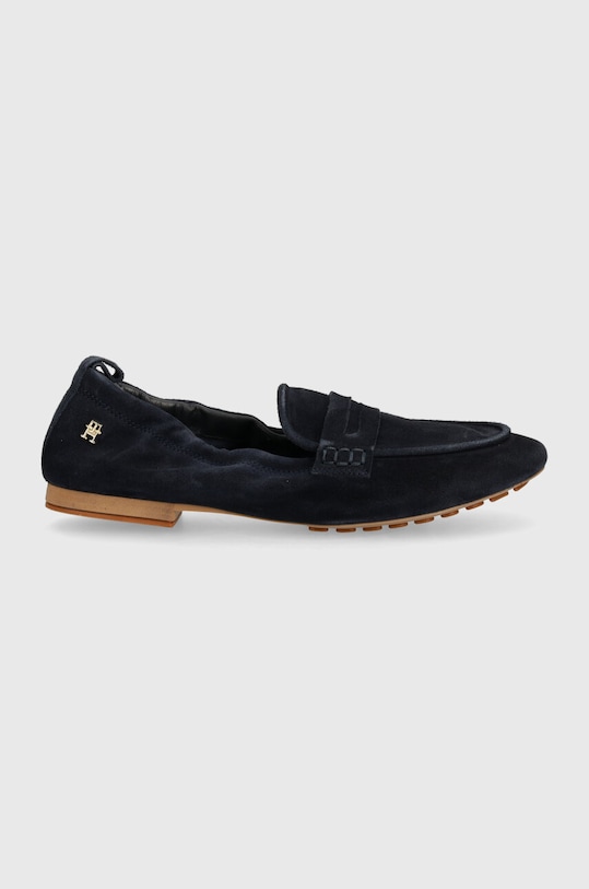Замшевые мокасины Tommy Hilfiger TH SUEDE MOCCASIN FW0FW07714 тёмно-синий SS24