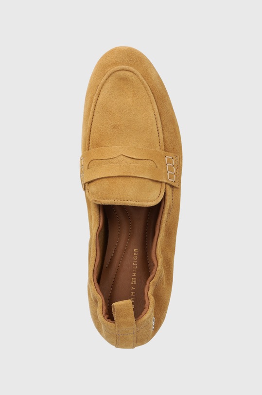 Tommy Hilfiger mocasini din piele intoarsa TH SUEDE MOCCASIN bej FW0FW07714