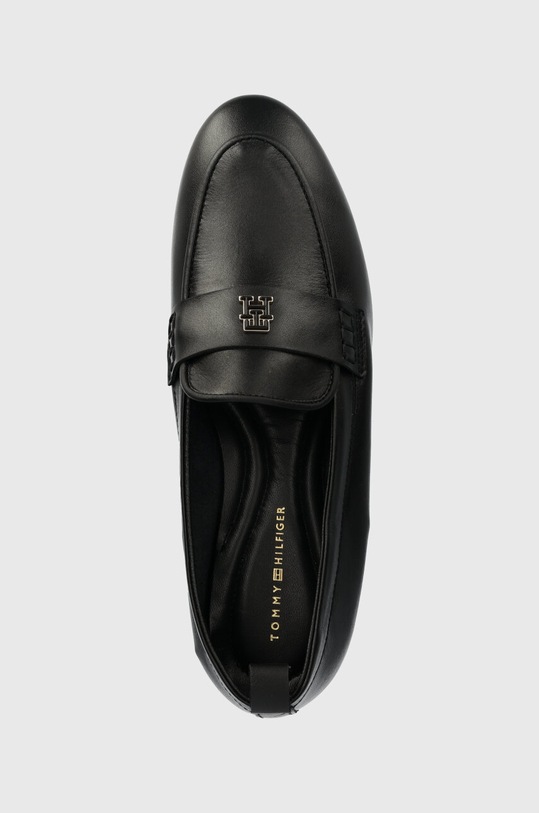 Kožne mokasinke Tommy Hilfiger TH LEATHER MOCCASIN crna FW0FW07715