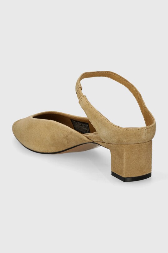 Obuv Semišové lodičky Tommy Hilfiger TH POINTY MID HEEL LEATHER MULE FW0FW07718 béžová