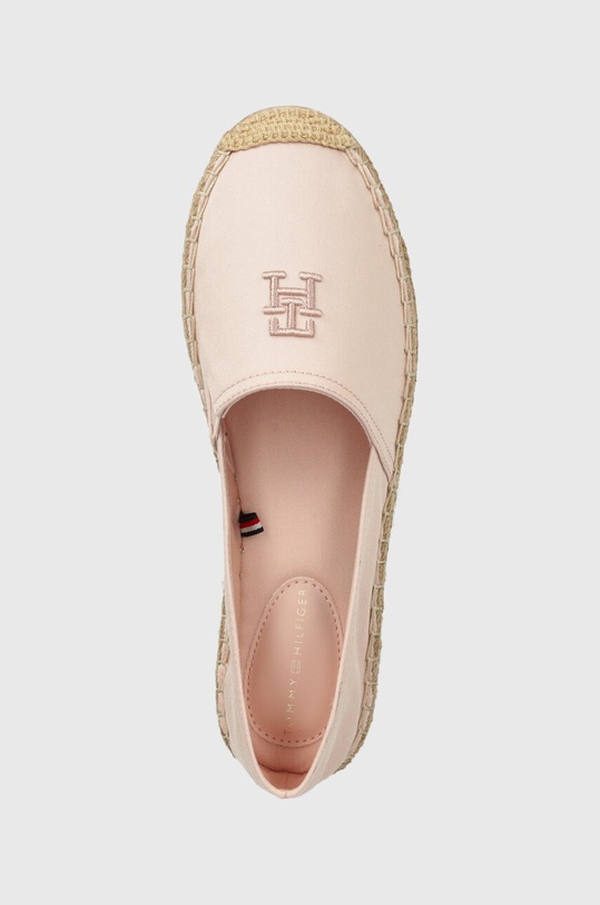 Tommy Hilfiger espadryle EMBROIDERED FLAT ESPADRILLE różowy FW0FW07721
