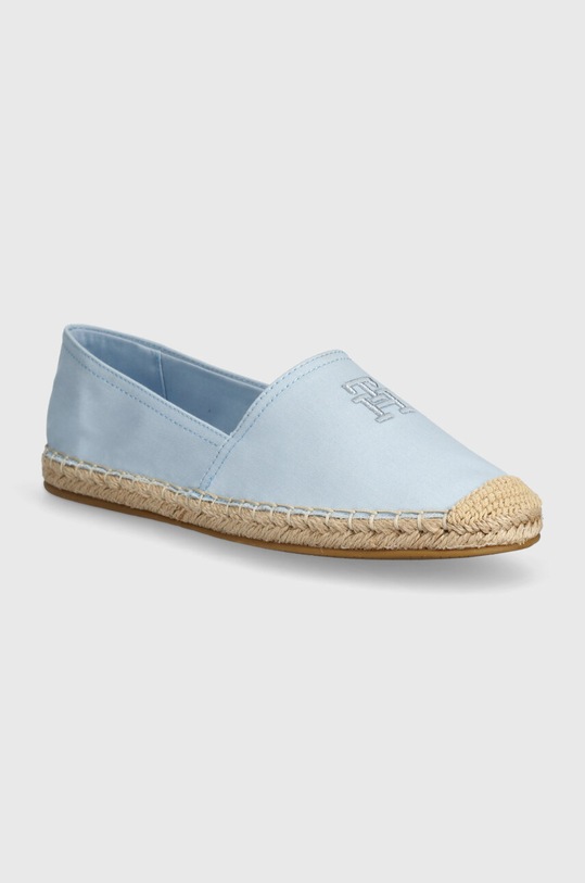 Tommy Hilfiger espadryle EMBROIDERED FLAT ESPADRILLE tekstylny niebieski FW0FW07721
