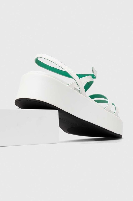 Obuwie Tommy Hilfiger sandały skórzane TH STRAP PLATFORM FW0FW07728 biały