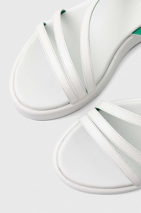 Шкіряні сандалі Tommy Hilfiger TH STRAP PLATFORM білий FW0FW07728