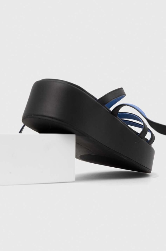 Взуття Шкіряні сандалі Tommy Hilfiger TH STRAP PLATFORM FW0FW07728 чорний