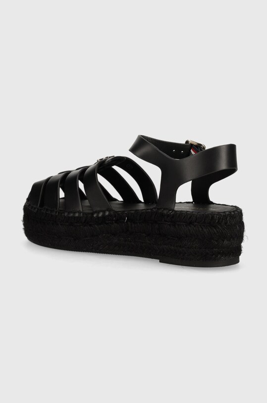Obuv Kožené espadrilky Tommy Hilfiger TH AUTHENTIC LEATHER ESPADRILLE FW0FW07743 čierna