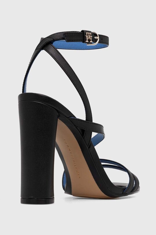 Obuća Kožne sandale Tommy Hilfiger TH LEATHER BLOCK HIGH HEEL FW0FW07752 crna