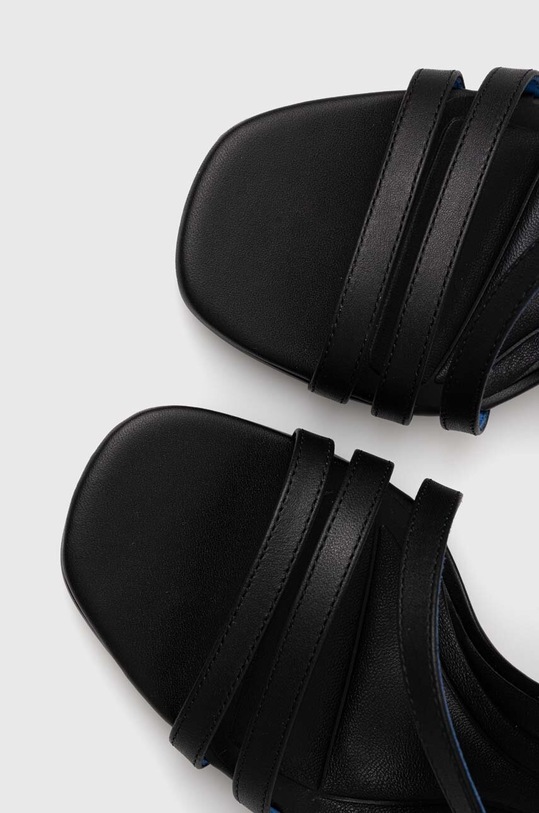 Кожаные сандалии Tommy Hilfiger TH LEATHER BLOCK HIGH HEEL чёрный FW0FW07752