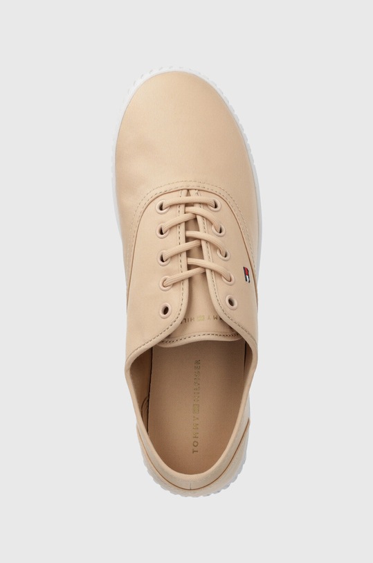 Tommy Hilfiger tenisi CANVAS LACE UP SNEAKER bej FW0FW07805