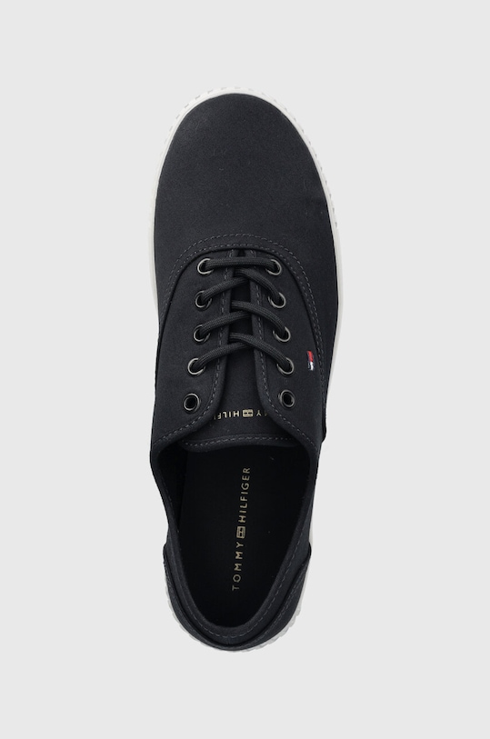 Tommy Hilfiger tenisi CANVAS LACE UP SNEAKER bleumarin FW0FW07805