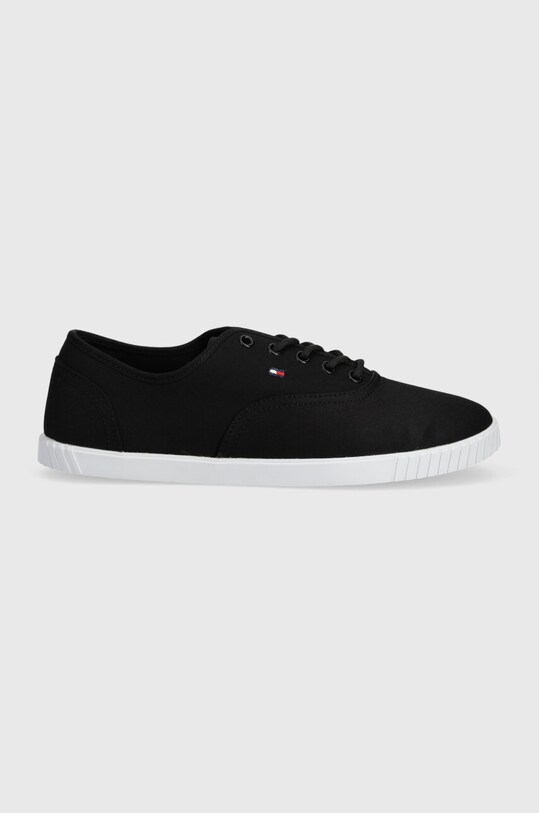 Tenisky Tommy Hilfiger CANVAS LACE UP SNEAKER FW0FW07805 černá SS24