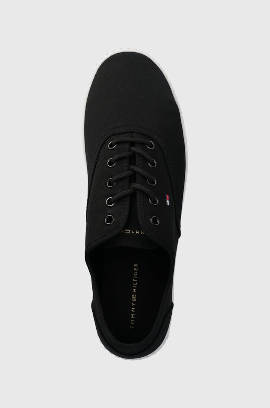 Tenisky Tommy Hilfiger CANVAS LACE UP SNEAKER černá FW0FW07805