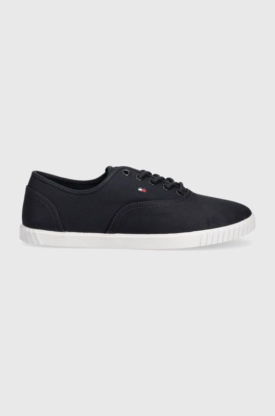 Tenisky Tommy Hilfiger CANVAS LACE UP SNEAKER FW0FW07805 čierna SS24
