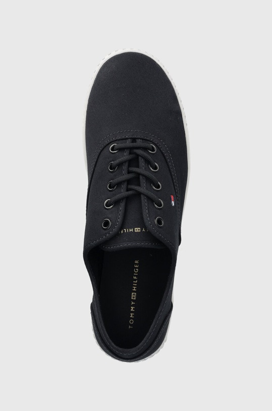 Tenisky Tommy Hilfiger CANVAS LACE UP SNEAKER čierna FW0FW07805