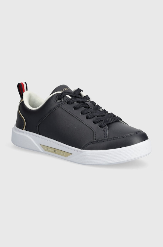 Шкіряні кросівки Tommy Hilfiger SPORTY CHIC COURT SNEAKER пласка темно-синій FW0FW07814