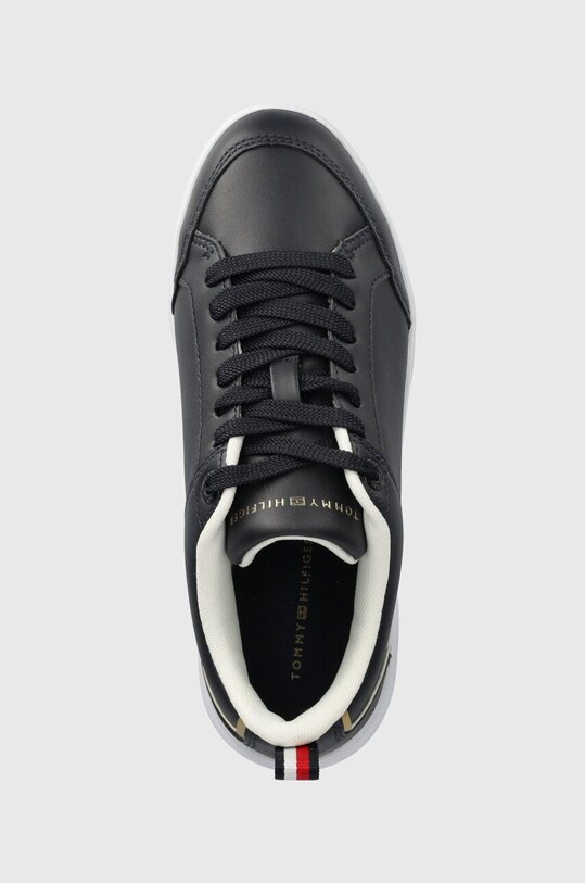 Шкіряні кросівки Tommy Hilfiger SPORTY CHIC COURT SNEAKER темно-синій FW0FW07814