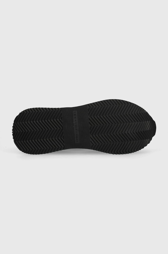 Tommy Hilfiger sneakersy skórzane LUX MONOGRAM RUNNER FW0FW07816 czarny