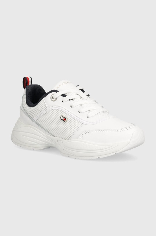 Tenisky Tommy Hilfiger CHUNKY RUNNER přírodní kůže bílá FW0FW07818