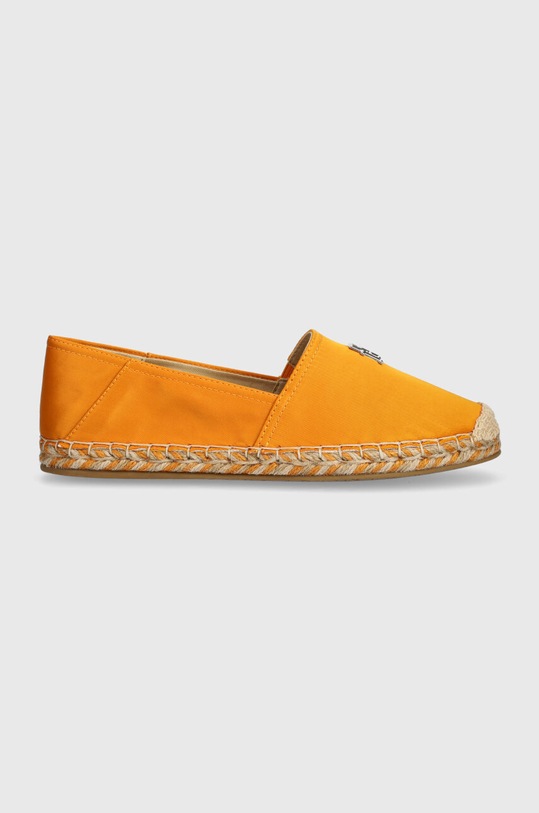 Tommy Hilfiger espadrile TH SATIN FLAT ESPADRILLE textil portocaliu FW0FW07881