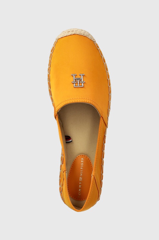 Tommy Hilfiger espadrile TH SATIN FLAT ESPADRILLE portocaliu FW0FW07881