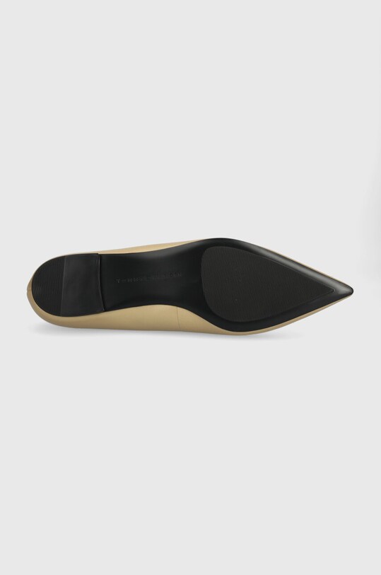 Tommy Hilfiger balerrine in pelle GOLD POINTED BALLERINA FW0FW07883 oro