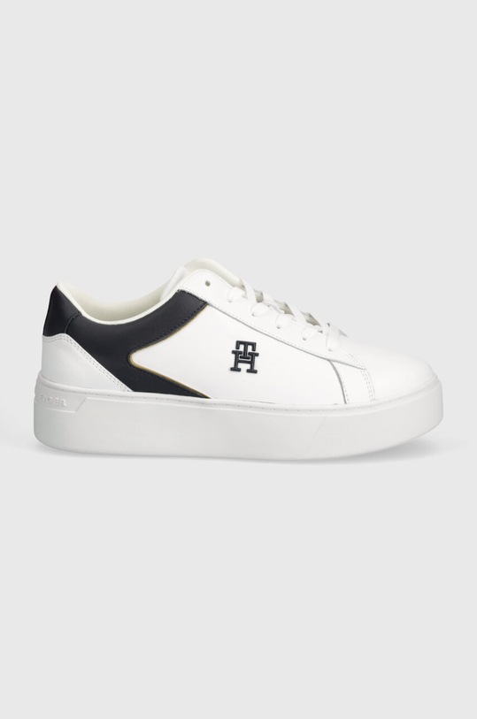 Шкіряні кросівки Tommy Hilfiger TH PLATFORM COURT SNEAKER FW0FW07910 білий SS24