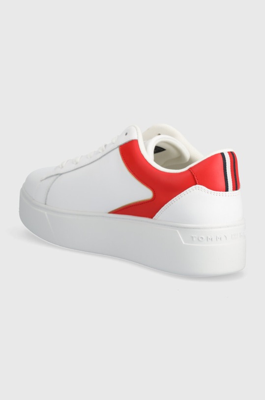 Boty Kožené tenisky Tommy Hilfiger TH PLATFORM COURT SNEAKER FW0FW07910 bílá