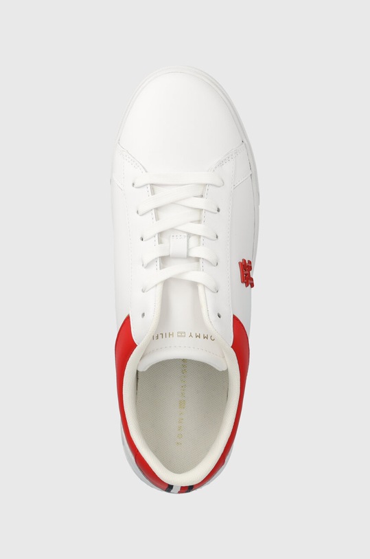 Kožené tenisky Tommy Hilfiger TH PLATFORM COURT SNEAKER bílá FW0FW07910