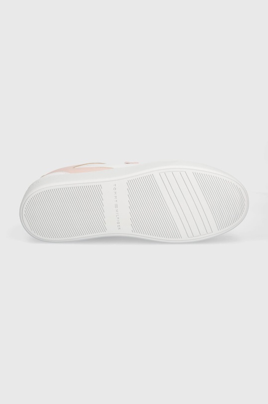 Кожени маратонки Tommy Hilfiger TH PLATFORM COURT SNEAKER FW0FW07910 бял