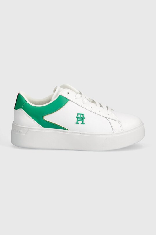 Шкіряні кросівки Tommy Hilfiger TH PLATFORM COURT SNEAKER FW0FW07910 білий SS24