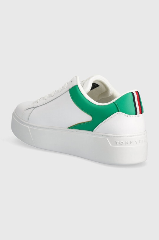 Încălțăminte Tommy Hilfiger sneakers din piele TH PLATFORM COURT SNEAKER FW0FW07910 alb