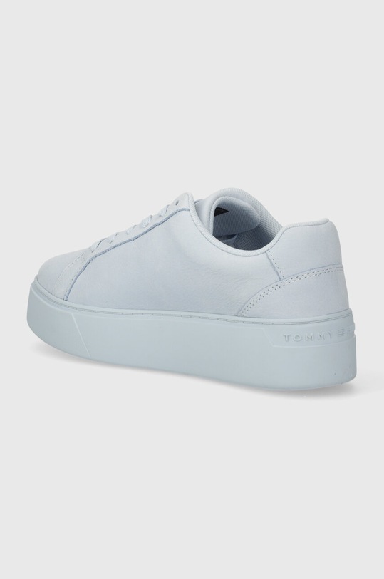 Взуття Шкіряні кросівки Tommy Hilfiger PLATFORM COURT SNEAKER NUBUCK FW0FW07912 блакитний