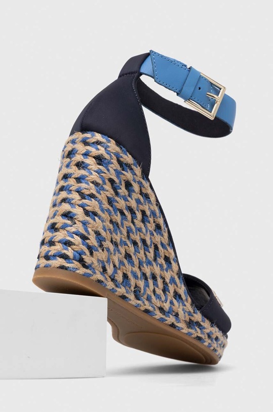 Obuća Sandale Tommy Hilfiger COLORFUL HIGH WEDGE SATIN SANDAL FW0FW07914 mornarsko plava