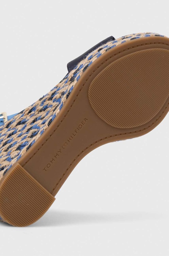 Σανδάλια Tommy Hilfiger COLORFUL HIGH WEDGE SATIN SANDAL FW0FW07914 σκούρο μπλε