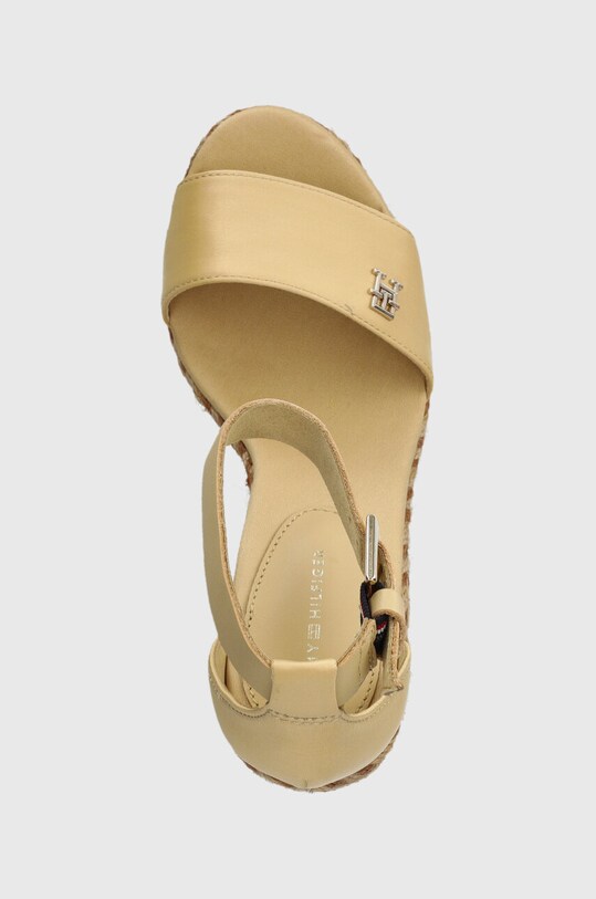 Σανδάλια Tommy Hilfiger COLORFUL HIGH WEDGE SATIN SANDAL μπεζ FW0FW07914