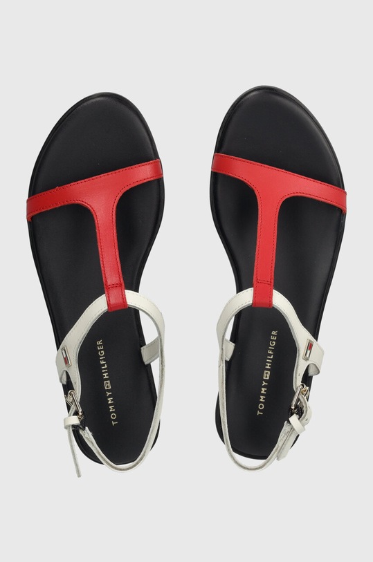 Tommy Hilfiger sandały skórzane TH FLAT SANDAL FW0FW07930 granatowy SS24
