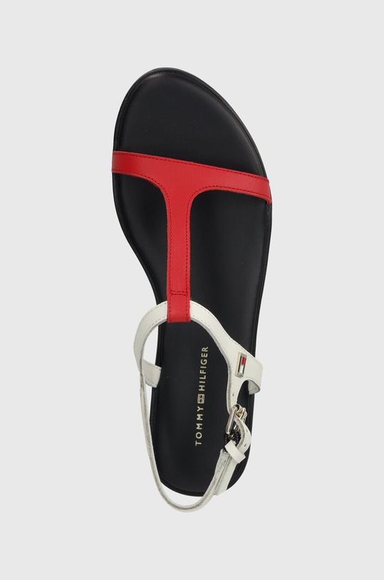 Tommy Hilfiger sandały skórzane TH FLAT SANDAL FW0FW07930 granatowy